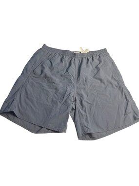 Filson Mens Medium Gray Nylon Swim Trunks Mesh Lined Drawstring Outdoor Shorts